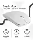 Mouse Inalámbrico Plano Blanco