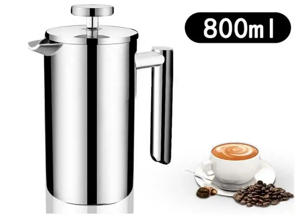Cafetera De Prensa Francesa Multifuncion 800 Ml Acero