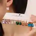 Aretes 6 Pares De Aretes Zarcillos Candongas En Cristal