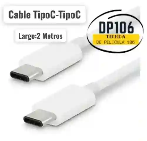 Cable Tipo C Macho-macho De 2 Metros