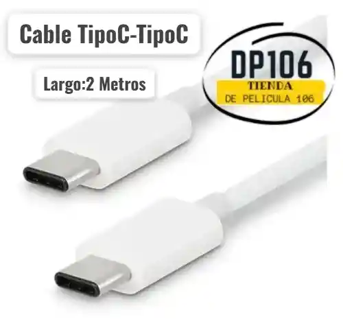 Cable Tipo C Macho-macho De 2 Metros