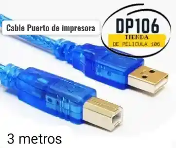 Cable De Puerto De Impresora 3 Metros