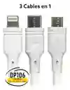 Cable Pulpo 6 En 1 V8 Iphone Tipo C