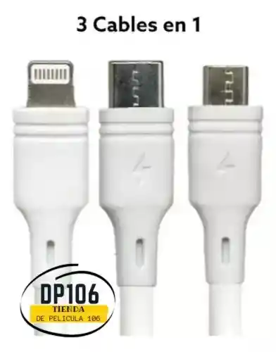 Cable Pulpo 6 En 1 V8 Iphone Tipo C