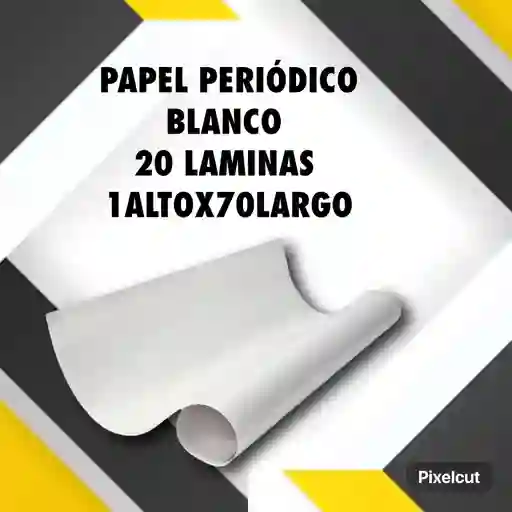 Papel Periodico Blanco Nuevo 20 Hojas De 1mx70cm -empaque