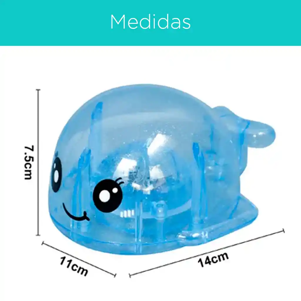 Ballenita Rosa Para La Bañera Con Luces De Colores, Juguete Que Flota En El Agua, Impermeable Y Colorido, Hecho En Material Resistente, Diseño Adorable Y Colorido