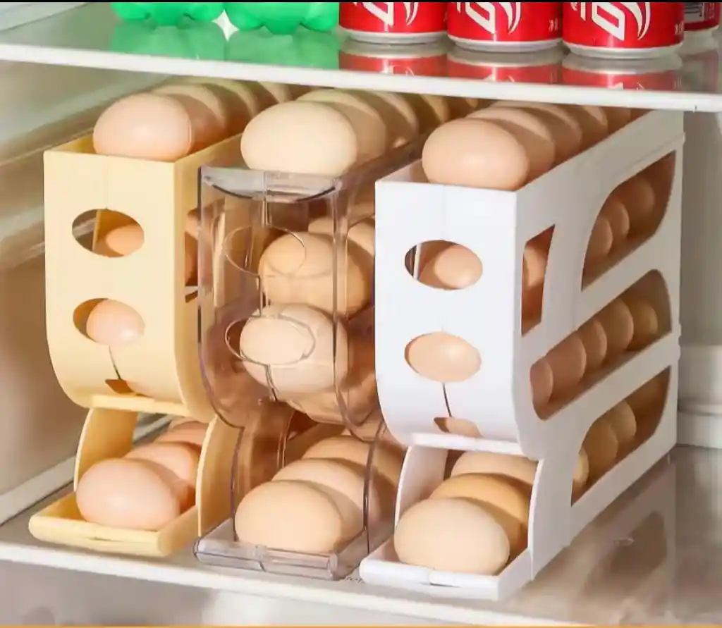 Dispensador De Huevos Nevera 4 Niveles Blanco