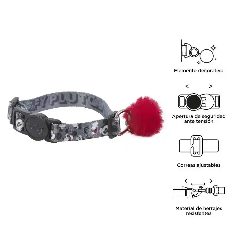 Totto Pets - Collar Ajustable Gato Michi Mickey Mouse