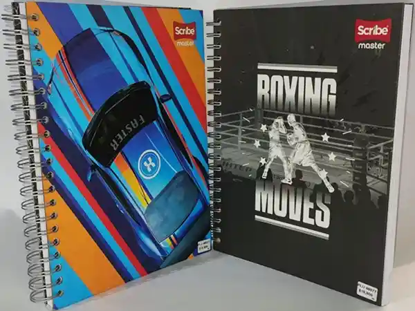 Cuaderno Argollado Grande 5 Materias Cuadriculado Master Masculino Scribe