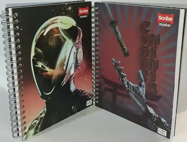 Cuaderno Argollado Grande 5 Materias Cuadriculado Master Masculino Scribe