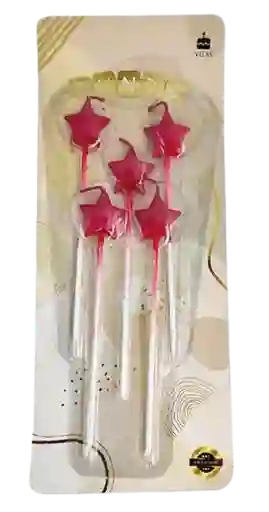 Vela Figura X5 Estrella Rojo