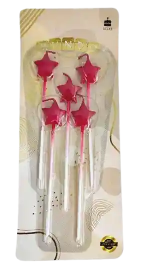Vela Figura X5 Estrella Rojo