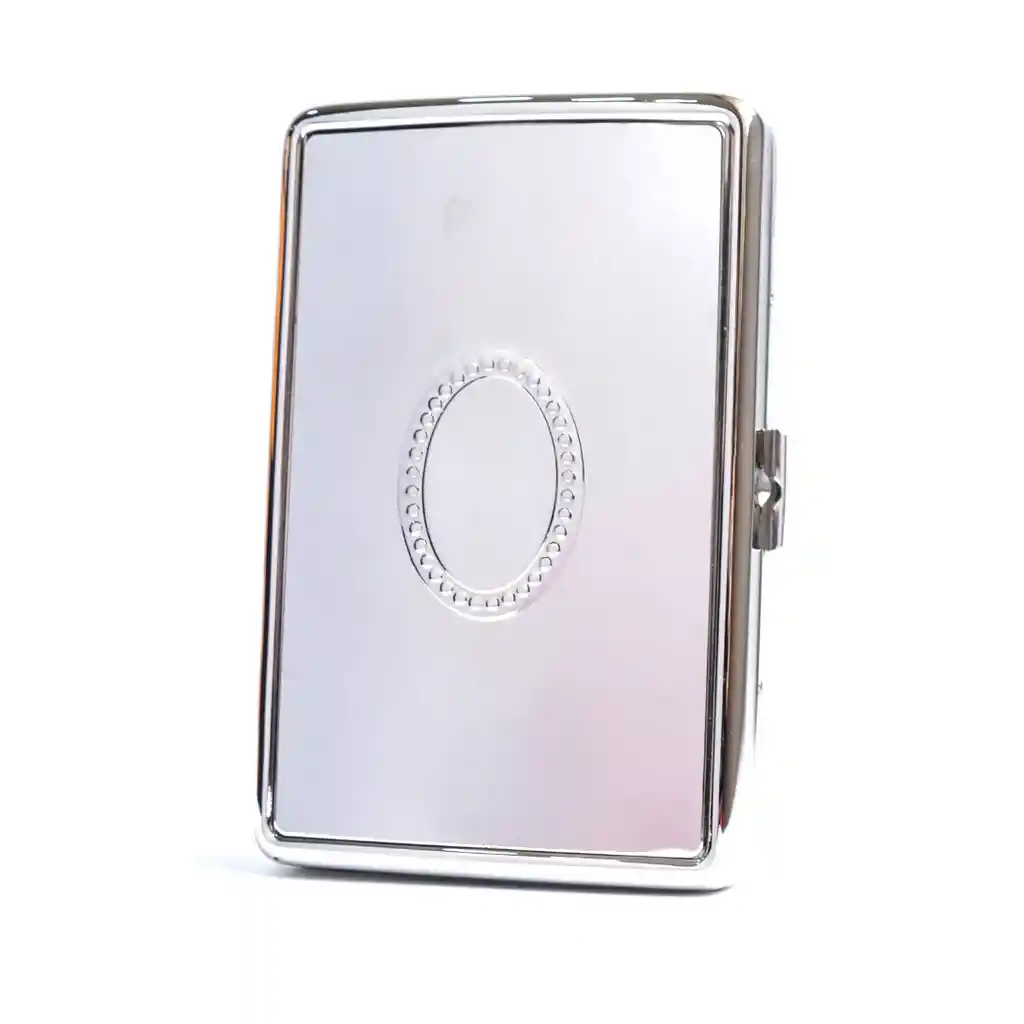 Porta Cigarrillos En Acero, Cigarrillera Doble Diseño