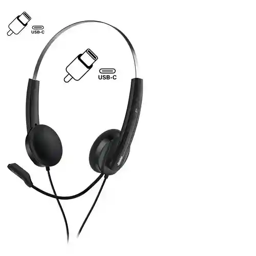 Auriculares Diadema Con Micrófono Genius Hs-220u Usb-c