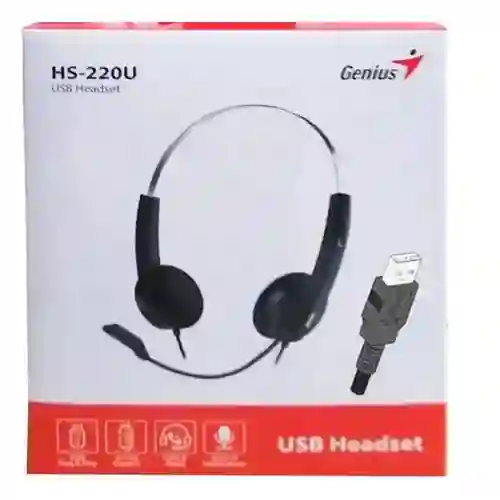 Auriculares Diadema Con Micrófono Genius Hs-220u Usb-c