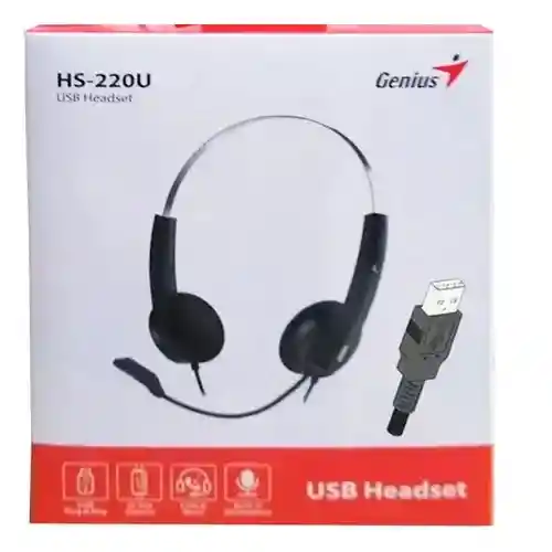 Auriculares Diadema Con Micrófono Genius Hs-220u Usb-c