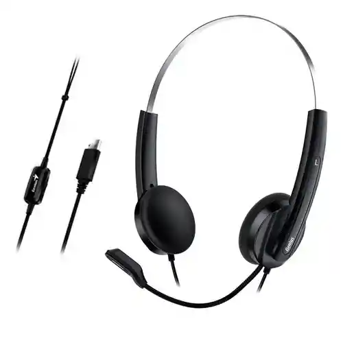 Auriculares Diadema Con Micrófono Genius Hs-220u Usb-c