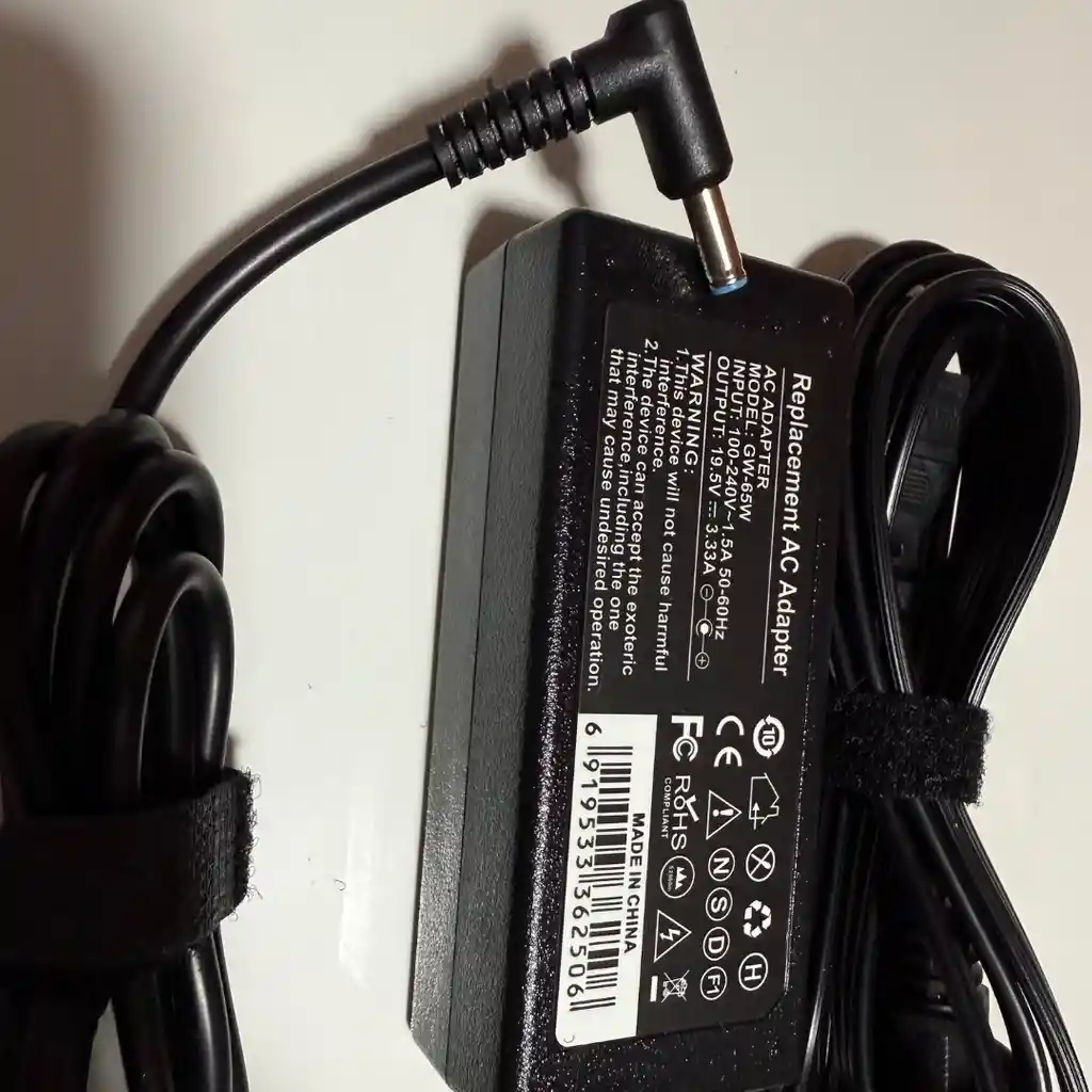 Cargador Para Portatil Hp Punta Azul 19.5v 3.33amp 65w