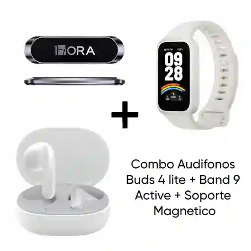 Combo Redmi Buds 4 Lite + Band 9 Active + Soporte Magnetico