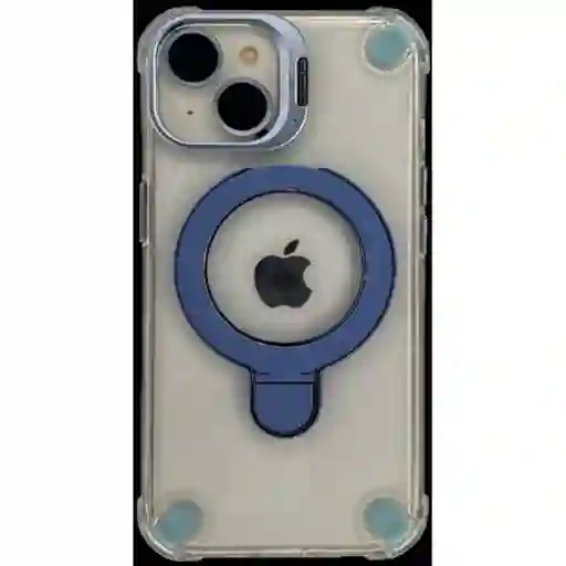 Estuche Magsafe Borde Color Azul Iphone 15