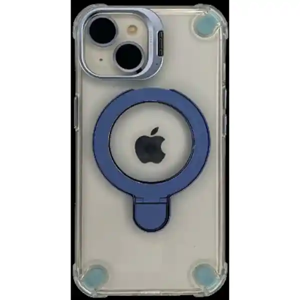 Estuche Magsafe Borde Color Azul Iphone 15