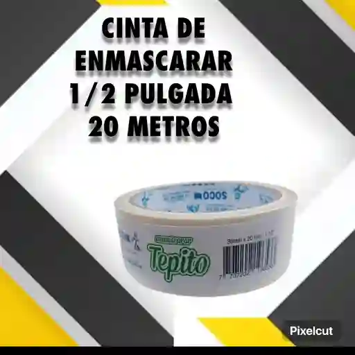 Cinta De Enmascarar De 1/2 X20mtrs