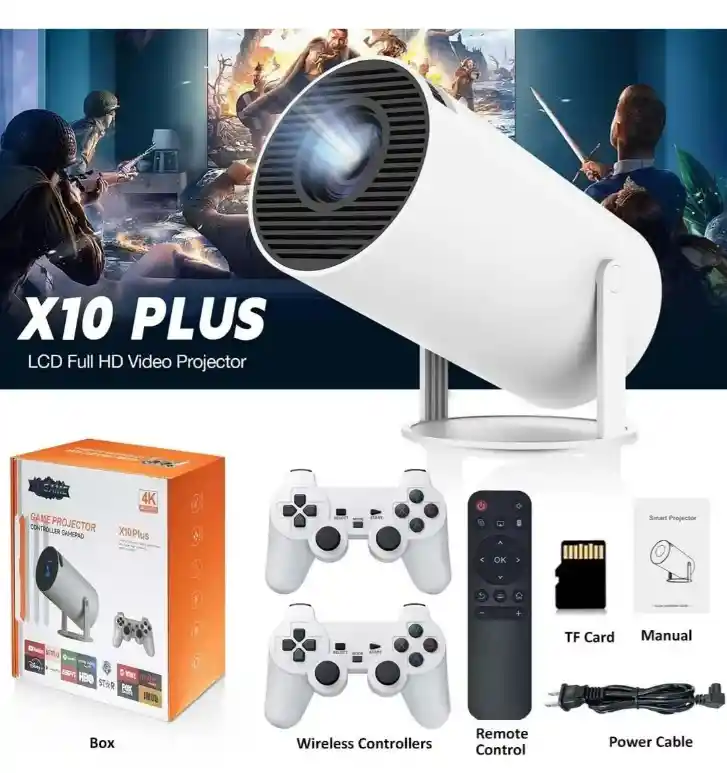 Proyector Inteligente Con Videojuegos X10 Plus