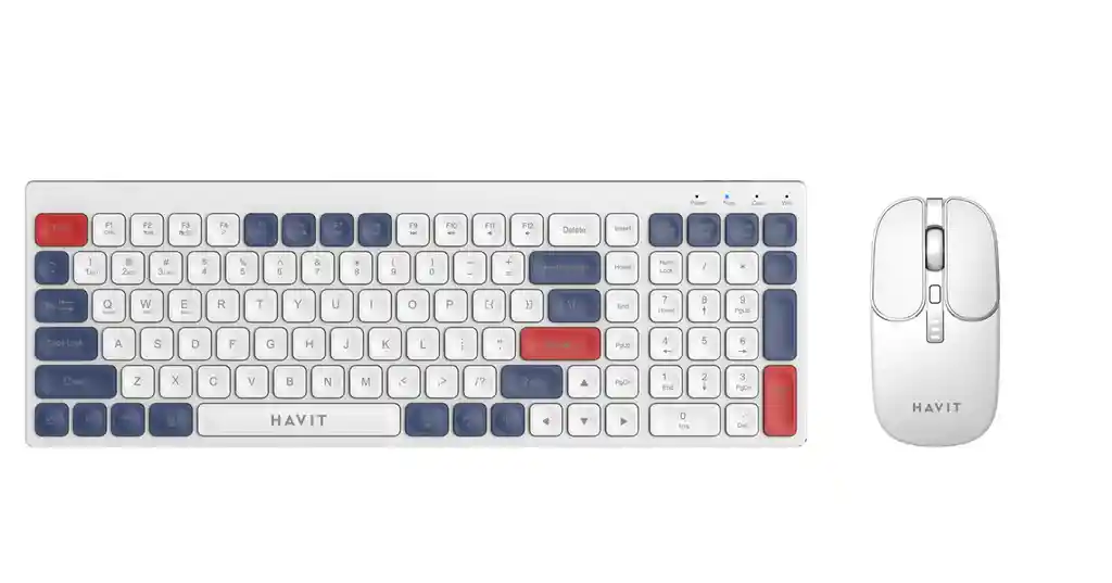 Combo Teclado Y Mouse Recargable Inalambrico Havit Kb830wb-sp