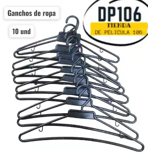 Ganchos De Ropa X 10 Und. El Diseño De Gancho Puede Variar Respetando La Calidad Del Producto