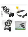 Lámpara Led Panel Solar Y Sensor De Movimiento Tipo Cámara