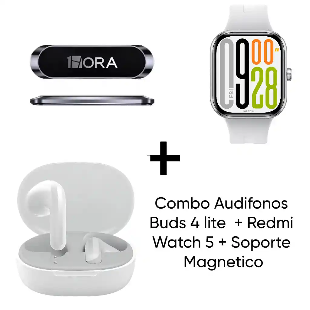 Combo Buds 4 Lite + Watch 5 + Soporte Magnetico