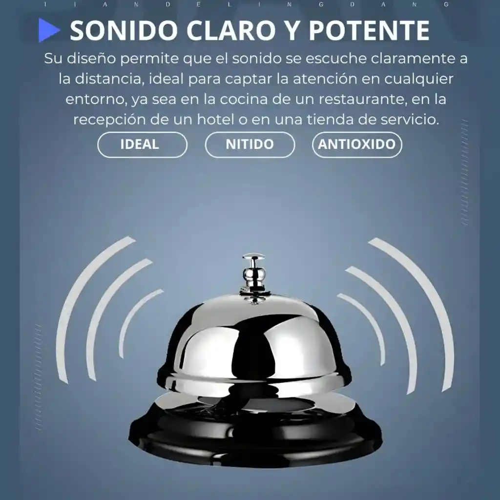 Campana Timbre De Cocina Hotel Recepción Restaurante Pedido