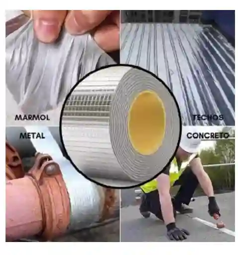 Cinta Impermeable De Butilo Superfierte De 5cm X10 M