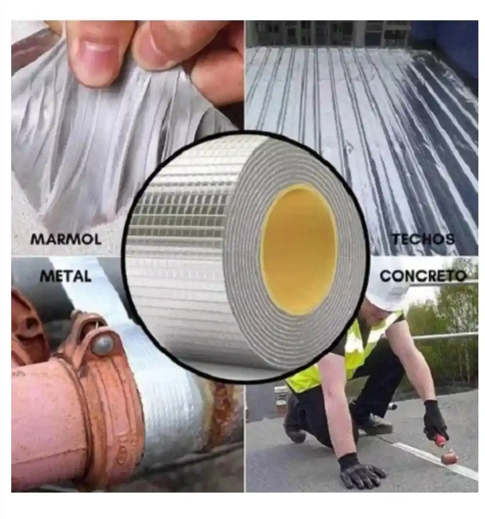 Cinta Impermeable De Butilo Superfierte De 5cm X10 M
