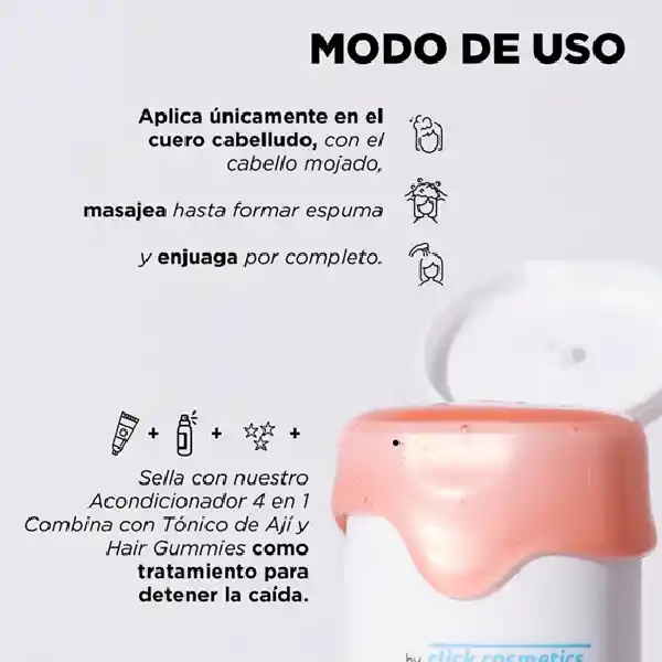Shampoo Aji Cabello Graso Click Hair 300ml