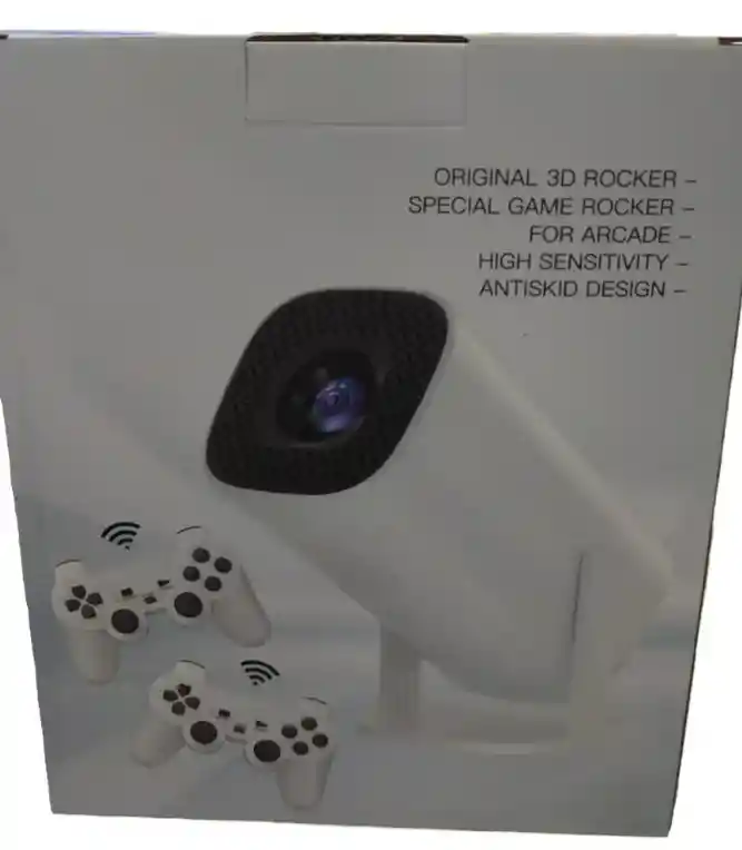Proyector Gamer Juegos Con 2 Mandos A Distancia Inalámbricos