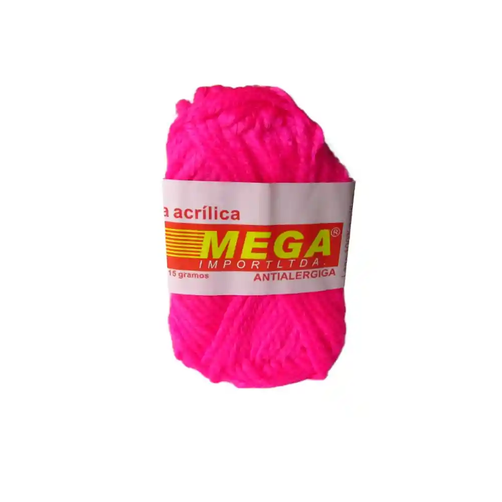 Lana Acrílica Escolar Antialérgica Mega Fucsia Neon 078