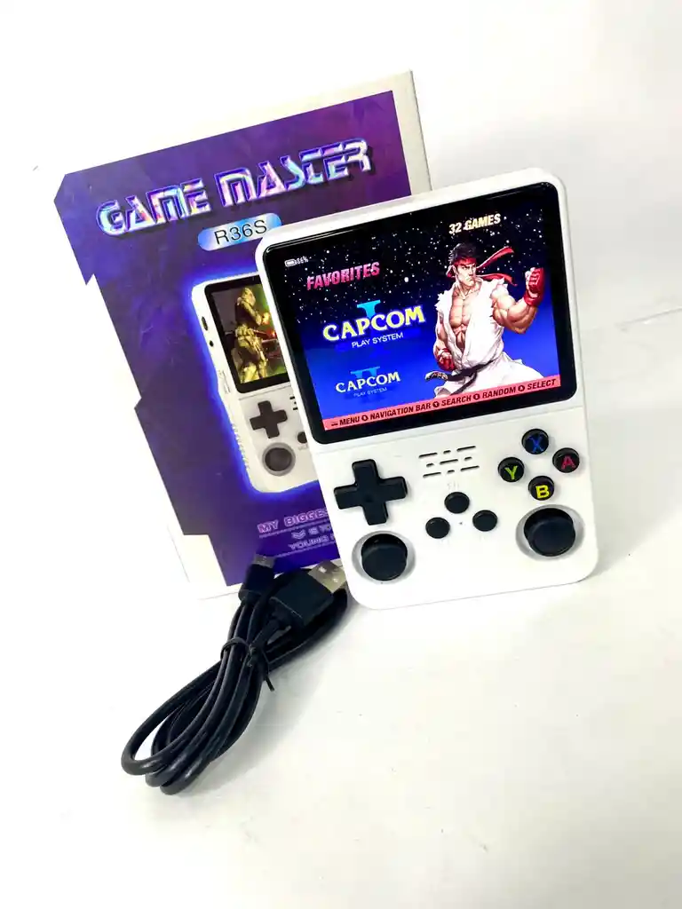 Consola De Video Juegos R36s Blanca Con Mas De 20 Mil Juegos 🎮🚀