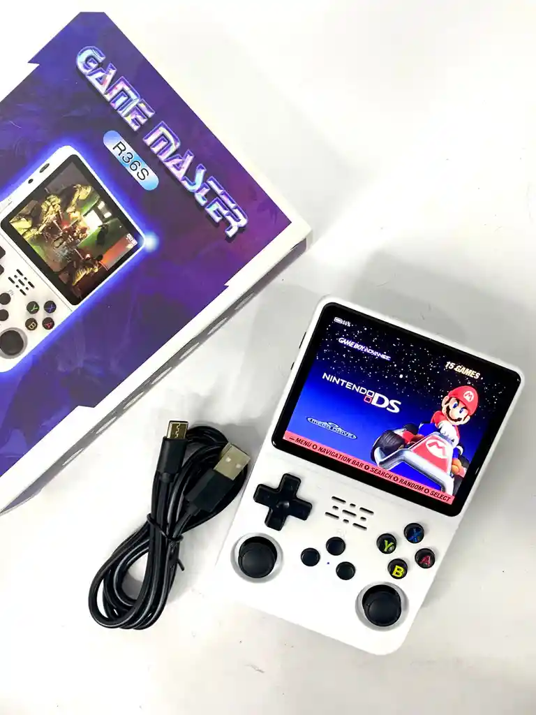 Consola De Video Juegos R36s Blanca Con Mas De 20 Mil Juegos 🎮🚀