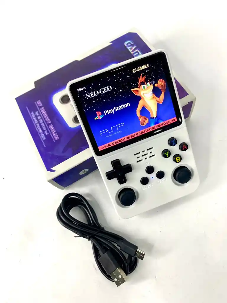 Consola De Video Juegos R36s Blanca Con Mas De 20 Mil Juegos 🎮🚀