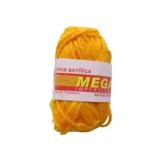 Lana Acrílica Escolar Antialérgica Mega Amarillo Osucro 053