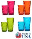 Vasos Plásticos Acrílico X 8 Made In Usa 473ml 593ml