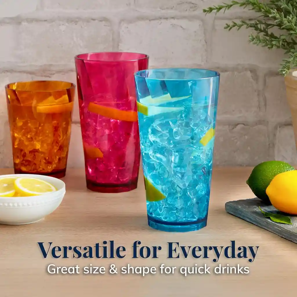 Vasos Plásticos Acrílico X 8 Made In Usa 473ml 593ml