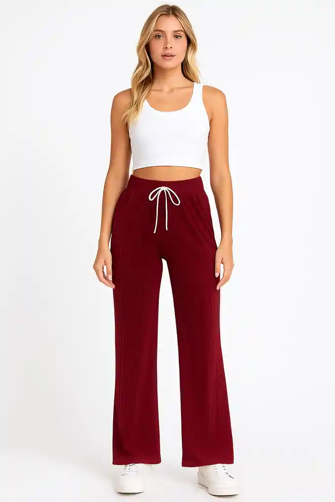 Pantalon Palazzo Bota Ancha En Pana