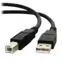 Cable Usb De Impresora Tipo B- Escaner - Kvm Etc...version 2.0 De Color Negro 1.5 Mts