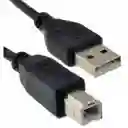 Cable Usb De Impresora Tipo B- Escaner - Kvm Etc...version 2.0 De Color Negro 1.5 Mts