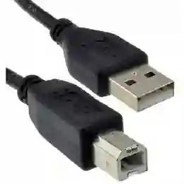 Cable Usb De Impresora Tipo B- Escaner - Kvm Etc...version 2.0 De Color Negro 1.5 Mts