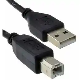 Cable Usb De Impresora Tipo B- Escaner - Kvm Etc...version 2.0 De Color Negro 1.5 Mts