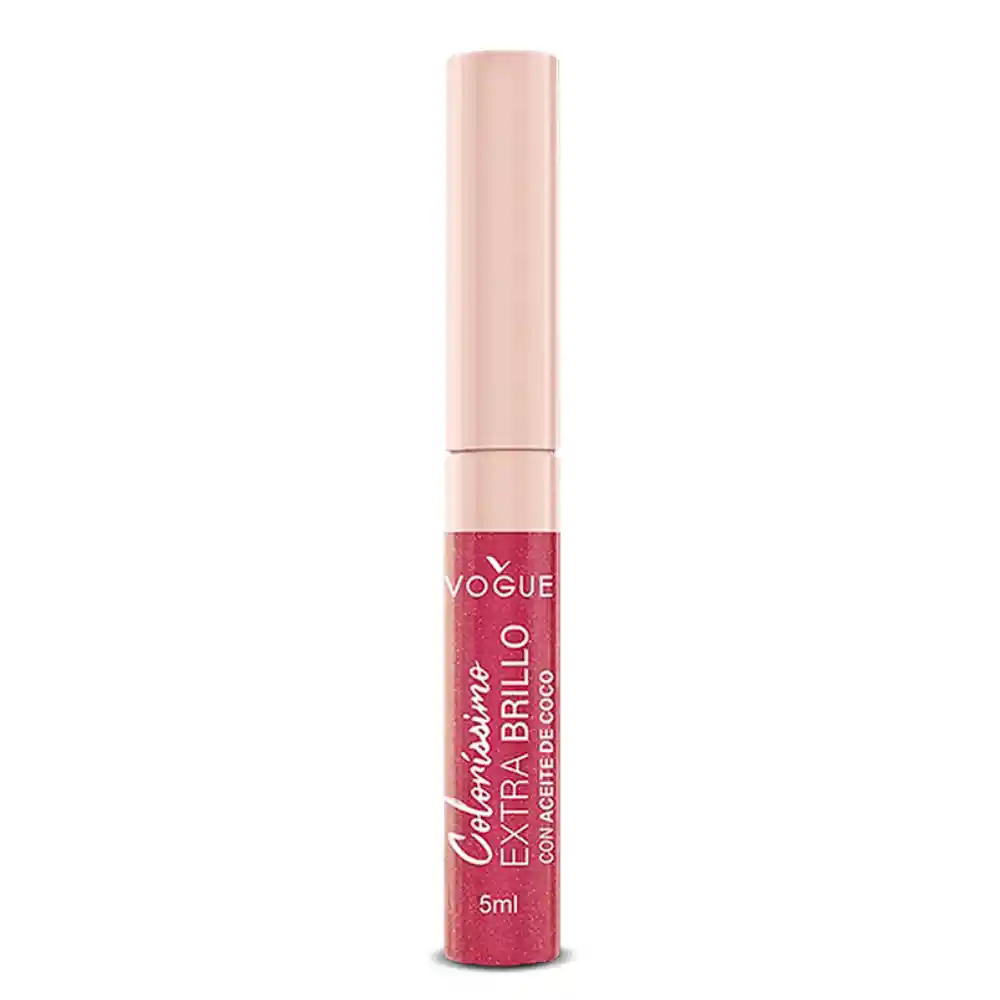 	 Labial Vogue Coloríssimo Extra Brillo Tono Alegría 5ml