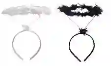 Aureola De Disfraz De Angel Blanco O Negro - Halloween